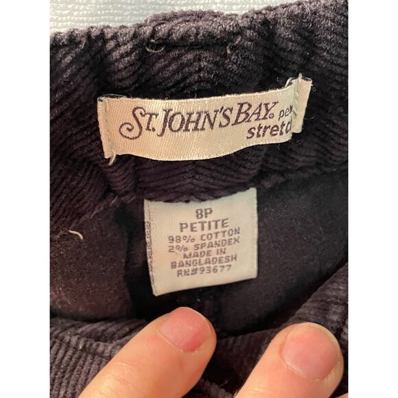 St. John’s Bay women’s corduroy pants petite stretch spandex wide‎ leg size 8P - Picture 3 of 5